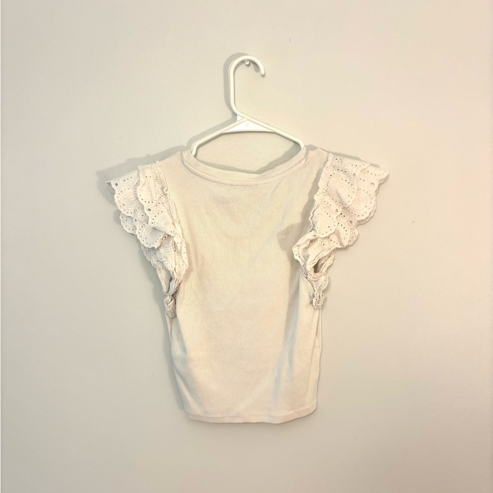 ZARA - Ruffle Sleeve Top - Picture 2 of 3